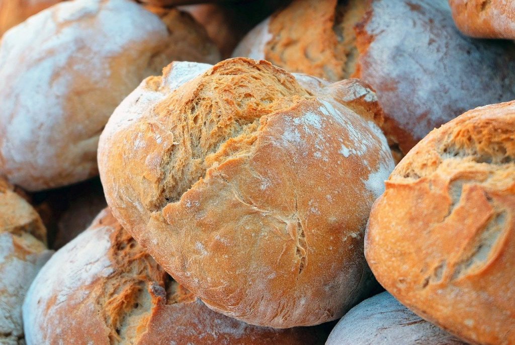 Multiple bread loaves