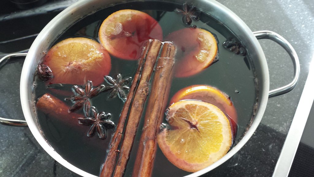 Making mulled wine